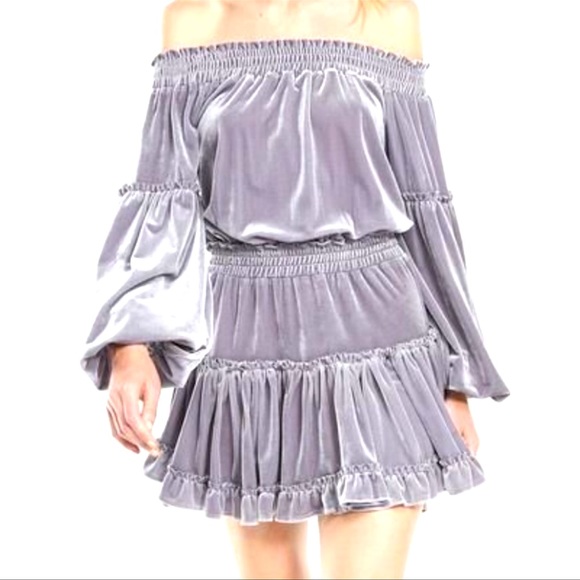 MISA Los Angeles Talin Metallic Velvet Dress - Picture 1 of 14